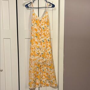 Sienna Sky NWOT Orange and White Floral Spaghetti Strap Maxi Dress